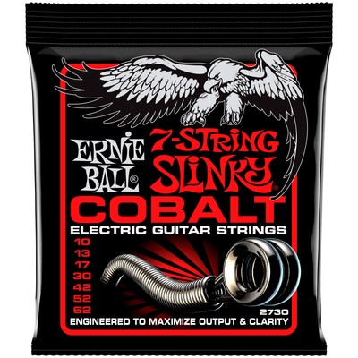 Saiten E-Gitarre Ernie Ball Slinky Cobalt 7-String Skinny 10-62 Gitarrensaiten E