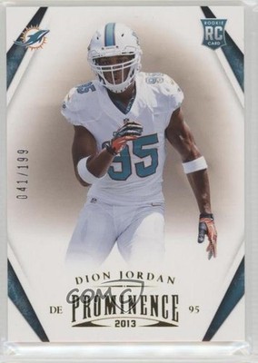 2013 Panini Prominence Gold 41/199 Dion Jordan #128 Rookie RC c7y