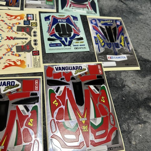 Tamiya Mini 4WD Stickers Set of 14 Sonic Magnum Tridagger Avante Used - Picture 4 of 6
