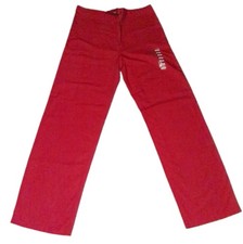 Cherokee Unisex Medical Scrub Pants XS Red Poly/Cotton Twill Solid 4100