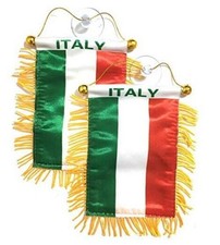 Italian flags for cars accessory sticker decals window Green, White, Red 4x6in