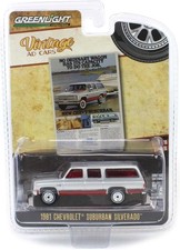 1:64 Vintage Ad Cars Series 10 1981 Chevrolet Suburban Silverado Greenlight