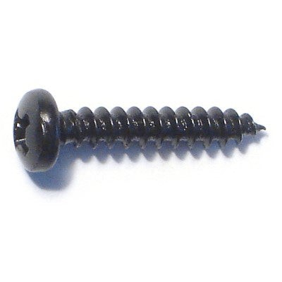 #6 x 3/4" Black Steel Phillips Pan Head Sheet Metal Screws (30 pcs.) - Picture 1 of 1