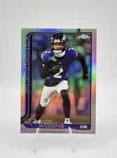Nate Wiggins 2025 Topps Chrome Refractor #28 Baltimore Ravens