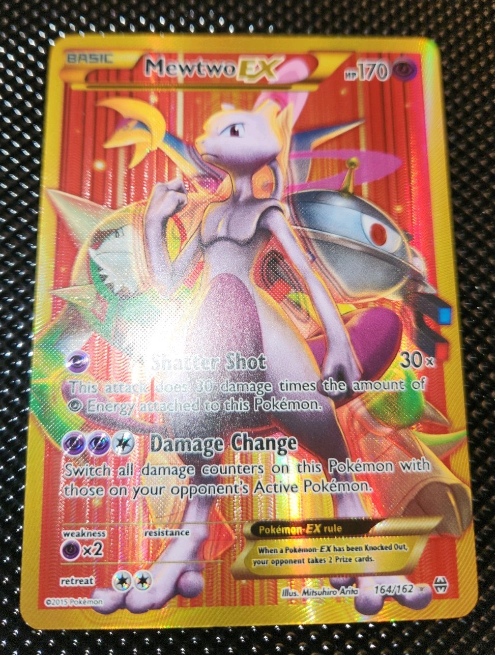 Pokémon TCG Mewtwo EX 164/162 XY Breakthrough 2015 Full Art Secret Card NM