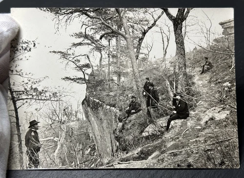 1863 GENERAL GRANT ON LOOKOUT MOUNTAIN WITH OFFICERS CIVIL WAR PHOTO FP415