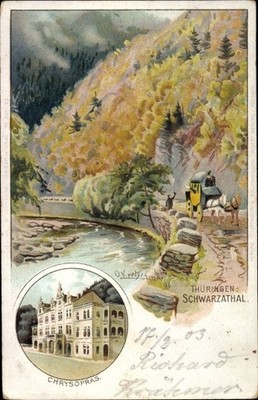 Künstler Litho Kretschmar, O., Bad Blankenburg, Schwarzatal in... - 10455687