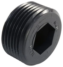 ZTH111KA1 Plastic Hex Socket Threaded Plug. TH-11, HDPE, to Plug Thread Size