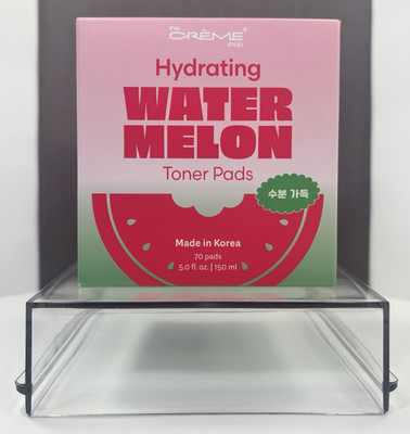  K-Beauty The Crème Shop Hydrating Watermelon Toner Pads Vegan 70 Ct
