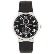 Ulysse Nardin Marine Maxi Chronometer Stainless Steel Black Dial 43mm 263-67/42