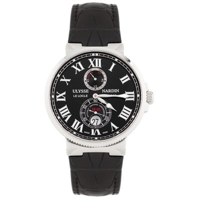 Ulysse Nardin Marine Maxi Chronometer Stainless Steel Black Dial 43mm 263-67/42