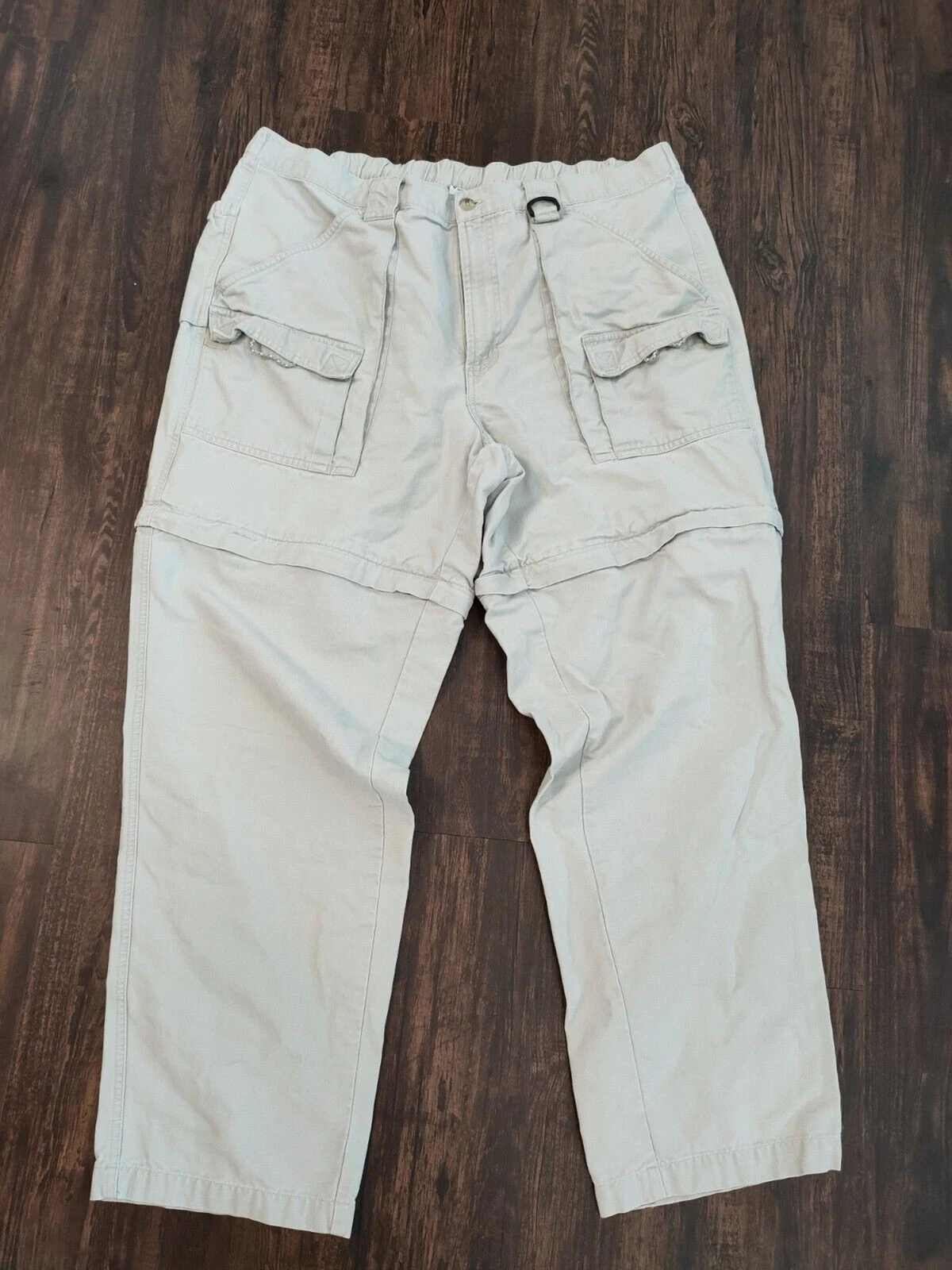 Columbia PFG Convertible Cargo Hiking Pants Mens XL 38x30 Beige Palm Peak