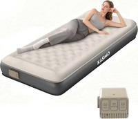KASIMO Single Inflatable Mattress, TPU Airbed with Single(190×90×22CM), Grey