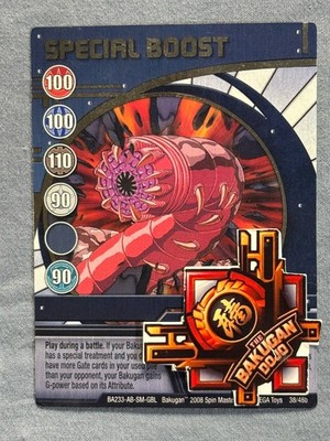 Bakugan Special Boost   Holo Foil 38/48b Blue Ability Wormquake