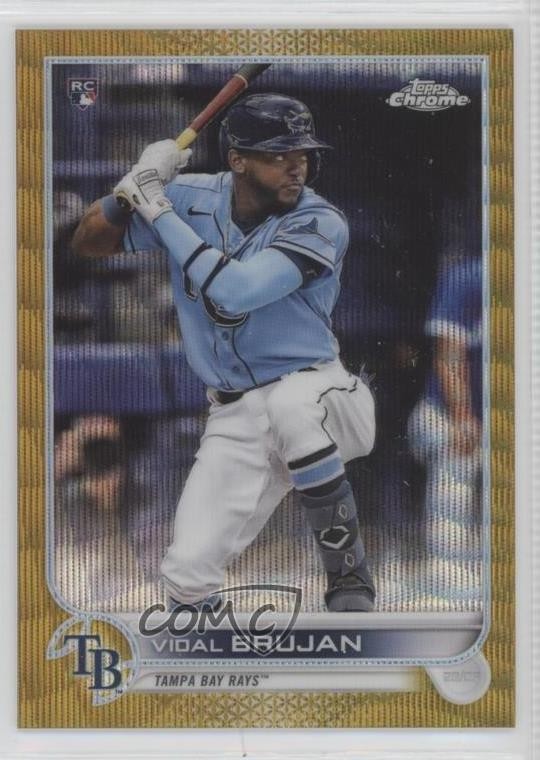 2022 Topps Chrome Gold Wave Refractor 29/50 Vidal Brujan #134 13c1