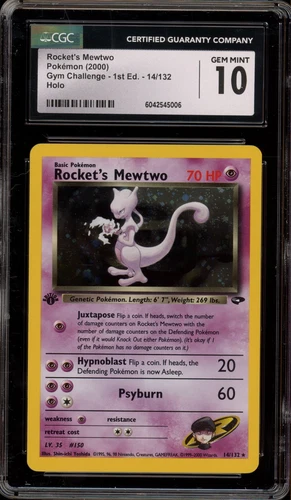 Pokemon Rocket's Mewtwo Gym Challenge 1st Edition Holo Rare #14 CGC 10 Gem Mint