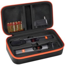 Againmore Wireless Microphone Case Compatible 11 x 6 x 3.25 inches, Black