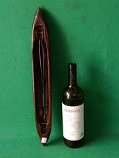 VECCHIA NAVETTA TESSILE DA TELAIO LEGNO SPOLETTA FILATI TESSITURA VINTAGE. CW42