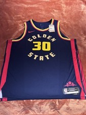 New Nike Steph Curry Golden State Warriors Authentic City FQ4465-419 Size 56 2XL