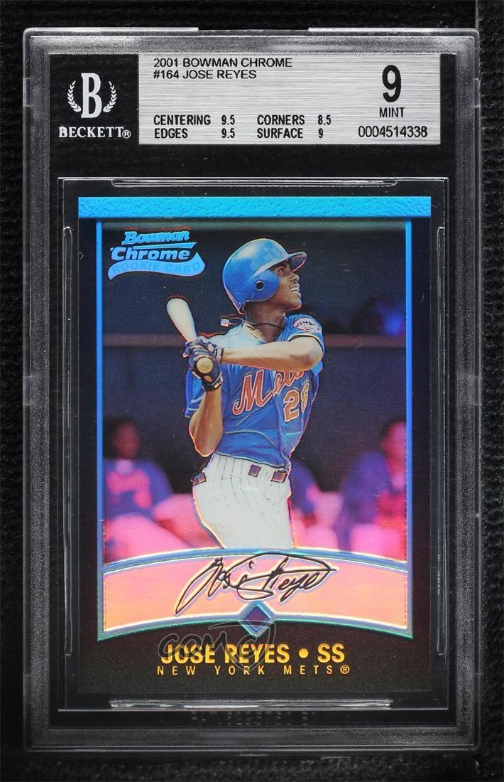 2001 Bowman Chrome Rookie Refractors Jose Reyes #164 BGS 9 MINT 3c6