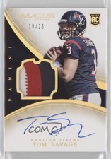 2014 Panini Immaculate Gold 19/25 Tom Savage #136 qg9