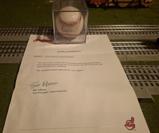 cleveland indians brian anderson signed baseball LETTER OF AUTHENTICITY