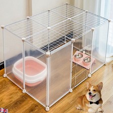 16 Panel Pet Dog Pen Foldable Cat Puppy Rabbit Playpen Indoor Enclosure Run Cage