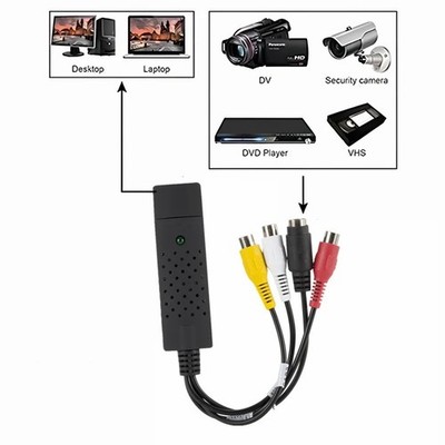 USB 2.0 Audio Video VHS VCR TV to DVD Converter Capture Card Device Adapter US