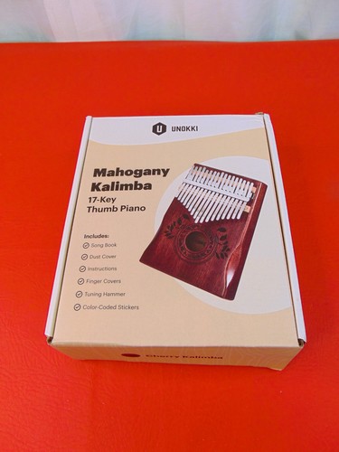 UNOKKI Kalimba 17 Key Thumb Piano Mahogany With Accessories
