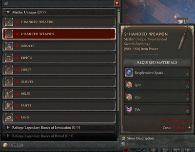 Diablo 4 D4 Season 14 ALL MYTHIC UNIQUE RUNEPACK 3/3/3 New season mythic items