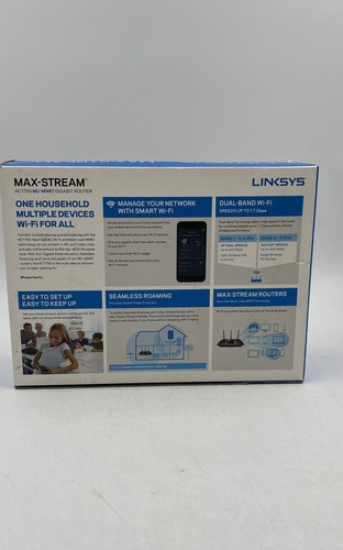 Linksys EA7300 Max-Stream AC1750 MU-Mimo Wi-Fi Gigabit Router w/ Cable & Adapter - Picture 6 of 10