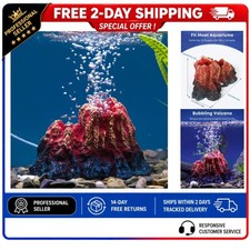 Aquarium Volcano Decoration Air Stone Bubbler Fish Tank Resin Ornament