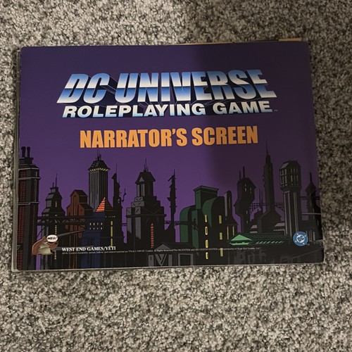 West End Games DC Universe Narrator's Screen & Narrator's Book Roleplaying Game
