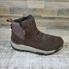 Oboz Sphinx B-DRY Womens Hiking Boots Sz 8 Moose Brown Side Zipper Waterproof