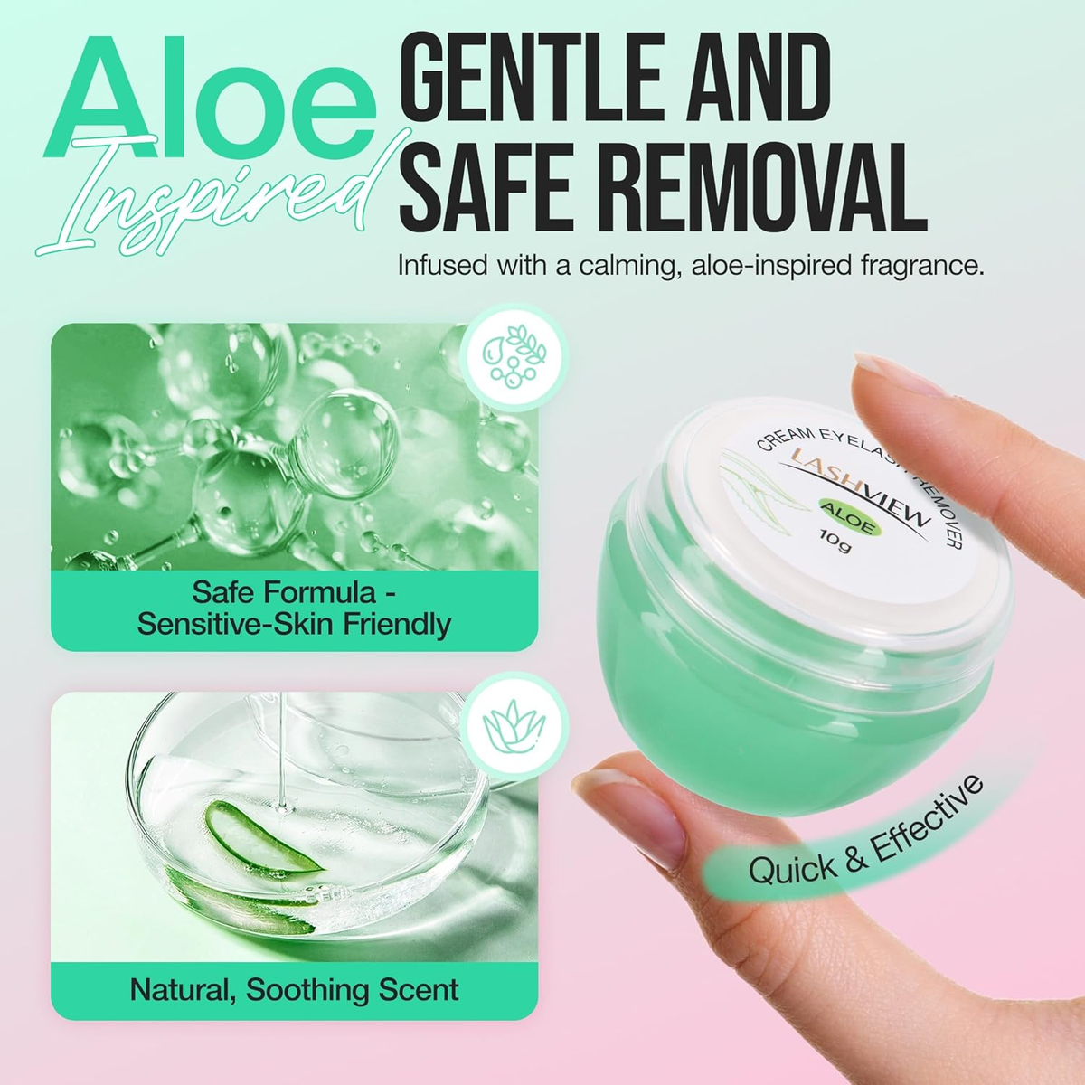 LASHVIEW Eyelash Extension Remover Cream Gentle Aloe Vera Formula, Lash  Removal | eBay