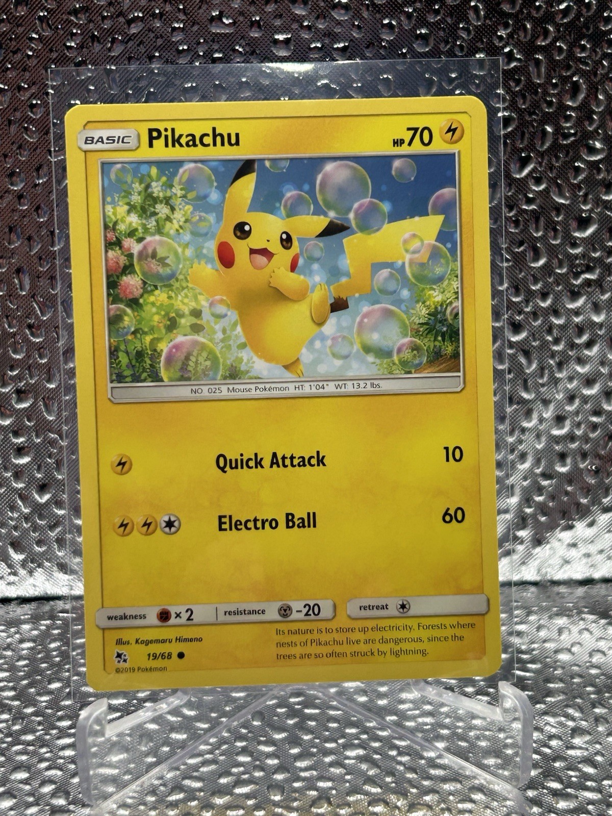 Pikachu 19/68 - 2019 Hidden Fates - Pack Fresh, Instantly Sleeved - Pokemon TCG