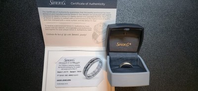 Simon G Platinum With Black Diamonds