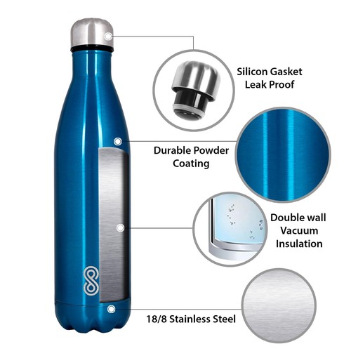 SINT 25 Oz Water Bottle made with Stainless Steel Double Wall & Vacuum Insulated - 第 2/7 張圖片