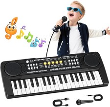 Kids Piano Keyboard, 37 Keys Electronic Music for with Black 