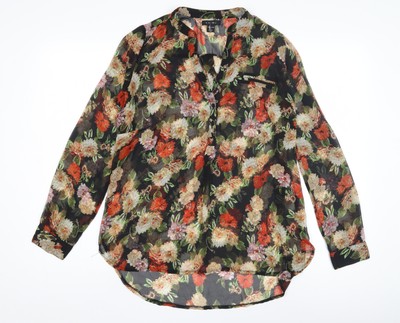 Amisu Damen Bluse mehrfarbig geblümt - Größe M