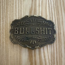 vintage SHOT GUN  Solid Brass Western  Belt Buckle 
