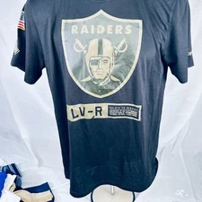 NWT Nike NFL Las Vegas Raiders Salute To Service T-Shirt Crew Neck Black Mens M