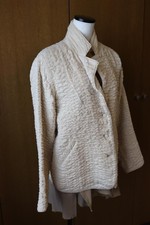 ISSEY MIYAKE HaaT 100 Cotton Jacket Blouson Women Size 2 Ivory
