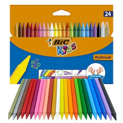BIC KIDS Plastidecor Wachsmalstifte 24 Farben
