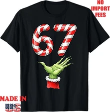 Santa Six Seven 67 Meme Christmas 67 Candy Cane T-Shirt, UNISEX Adult Kid Tee