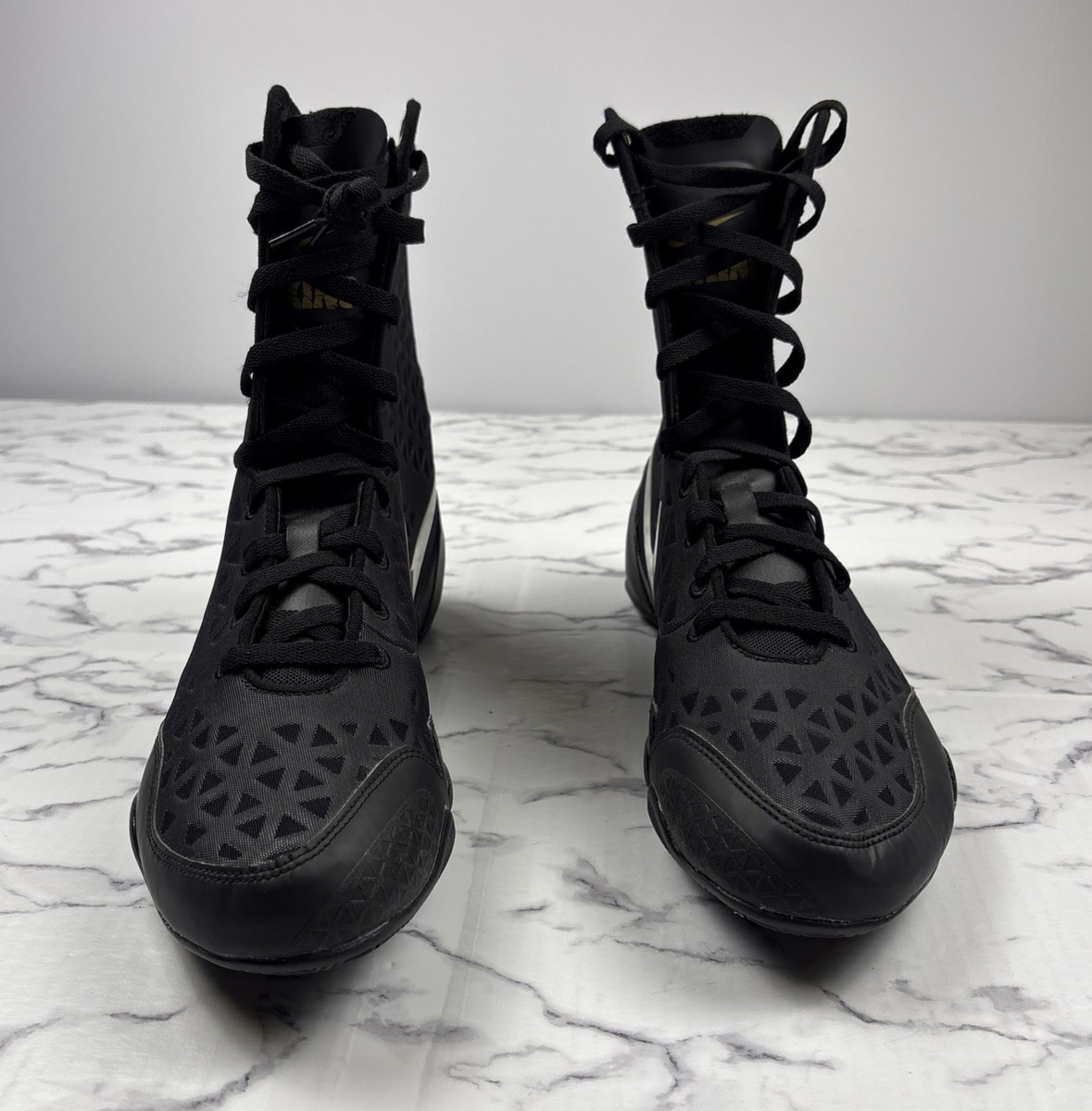 Nike KO Boxing Boots Black/Gold Number 839421 001 Xc Size 13 (New