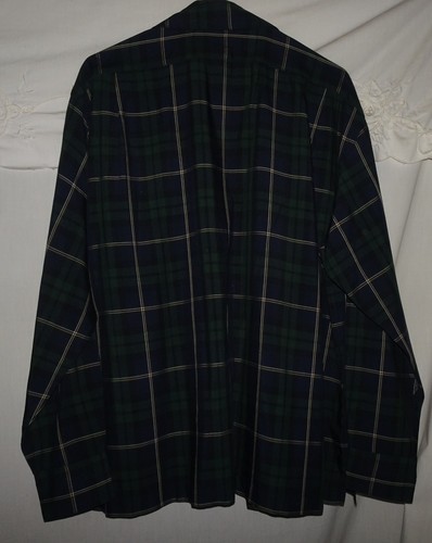 Ralph Lauren Polo Sport Black-watch Tartan plaid Rayon shirt Men's Sz 12 - Picture 2 of 4