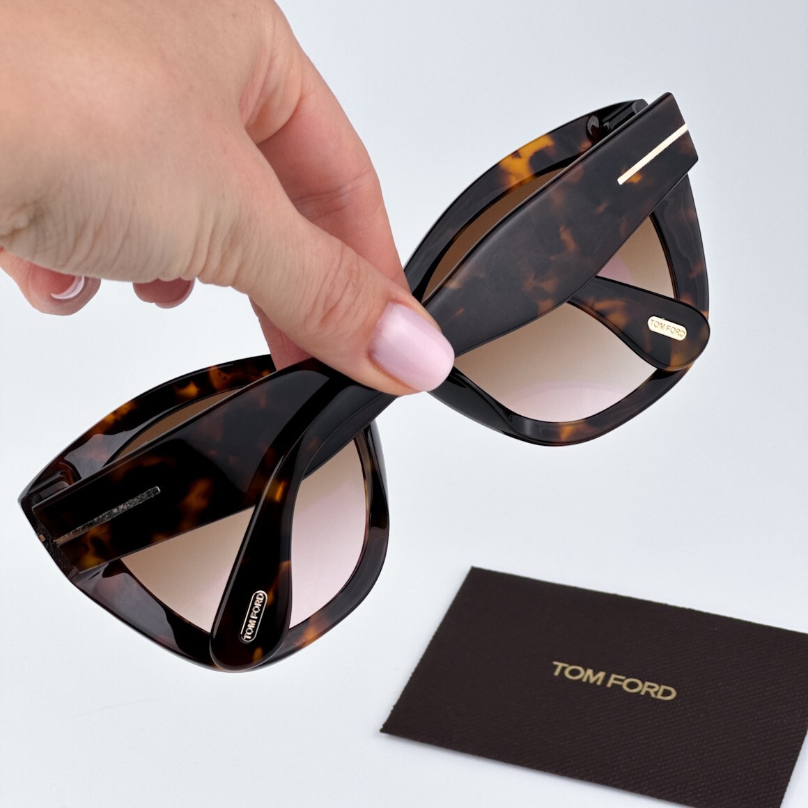 Tom Ford Women Sunglasses Havana Gradient Brown Cat Eye  display picture 1
