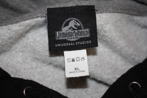 Jurassic World Hoodie Unisex XL Grey Pullover Longsleeve Universal Studios Dino - Picture 2 of 11
