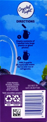 12 12-Quart Boxes Crystal Light Concord Grape Drink Mix - Picture 3 of 6
